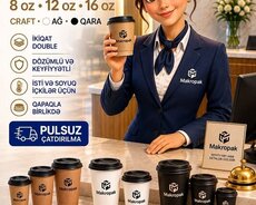 Kofe kağız stəkanları