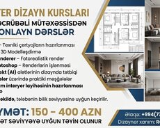 Onlayn İnteryer Dizayn Kursu | Autocad, 3ds Max, Corona Rend