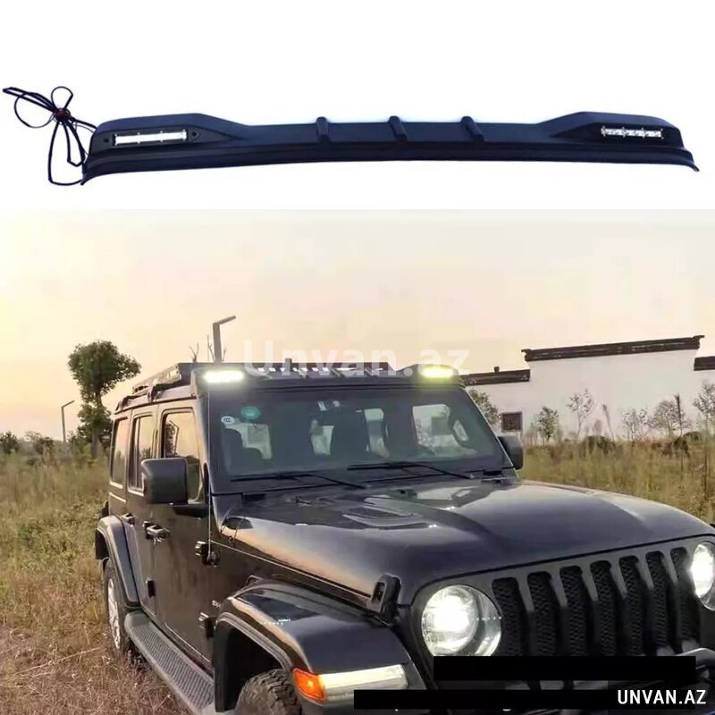jeep wrangler modeline led isigli dam spoileri jeep wrangler modeline led isigli dam spoileri