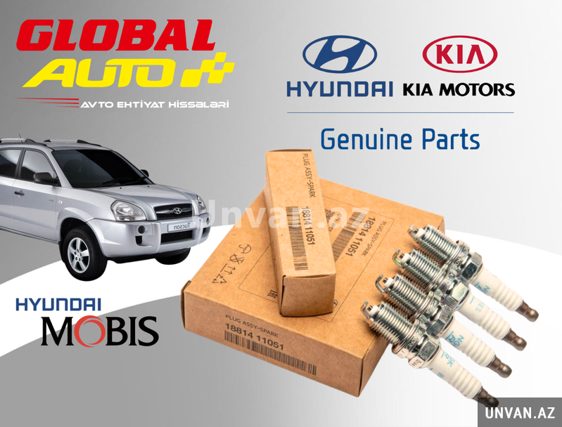 Hyundai Tucson 2004-2009 alışdırma şamları Hyundai Tucson 2004-2009 alışdırma şamları