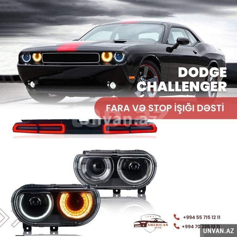 "Dodge Callanger" fara və stop işıqları "Dodge Callanger" fara və stop işıqları