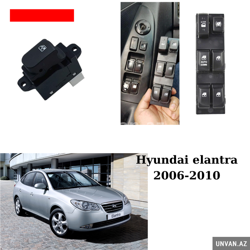 Hyundai elantra 2006-2010 üçün şüşə qaldıran knopka blok sat Hyundai elantra 2006-2010 üçün şüşə qaldıran knopka blok sat