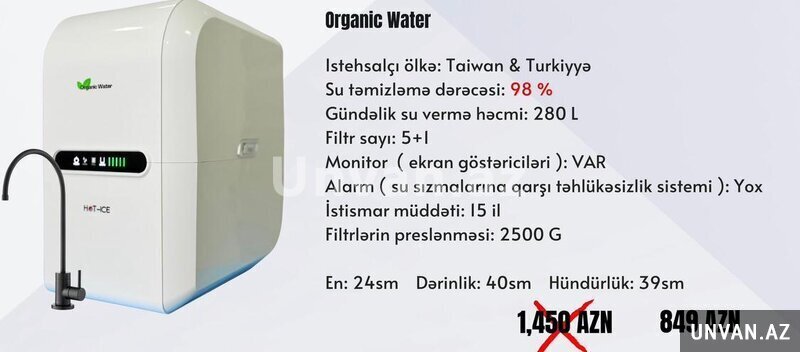 organic vater - su filtri organic vater - su filtri