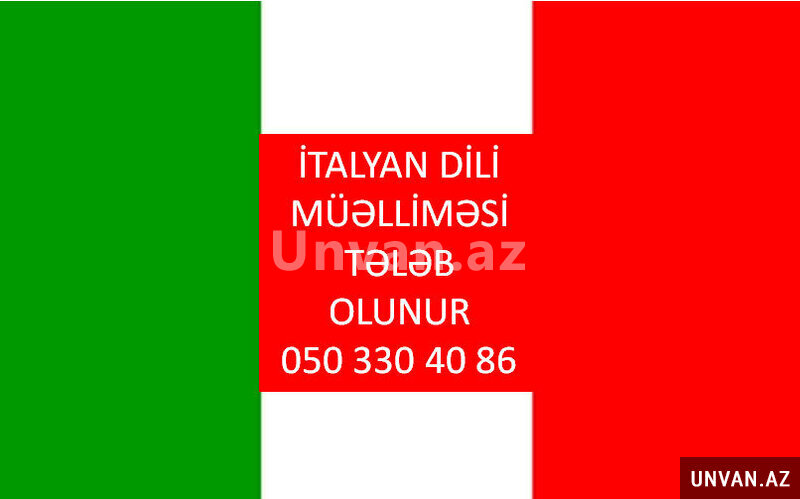 İtalyan Dili Müəlliməsi axtarırıq sərbəst iş qrafiki İtalyan Dili Müəlliməsi axtarırıq sərbəst iş qrafiki