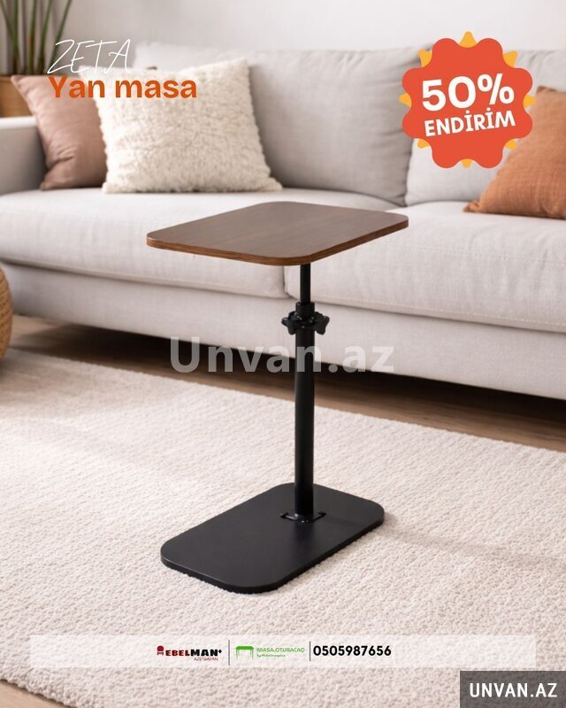 Tənzimlənən yan masa (jurnal masası) | Yarı qiymətə Tənzimlənən yan masa (jurnal masası) | Yarı qiymətə