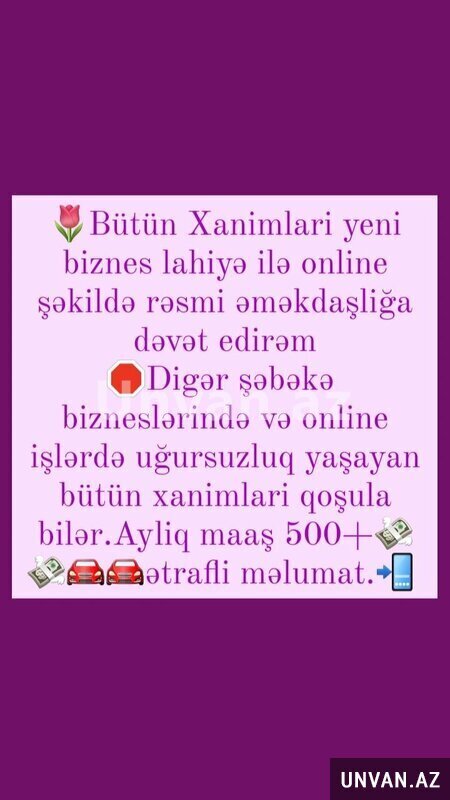 Xanəmlara vakansiya Xanəmlara vakansiya