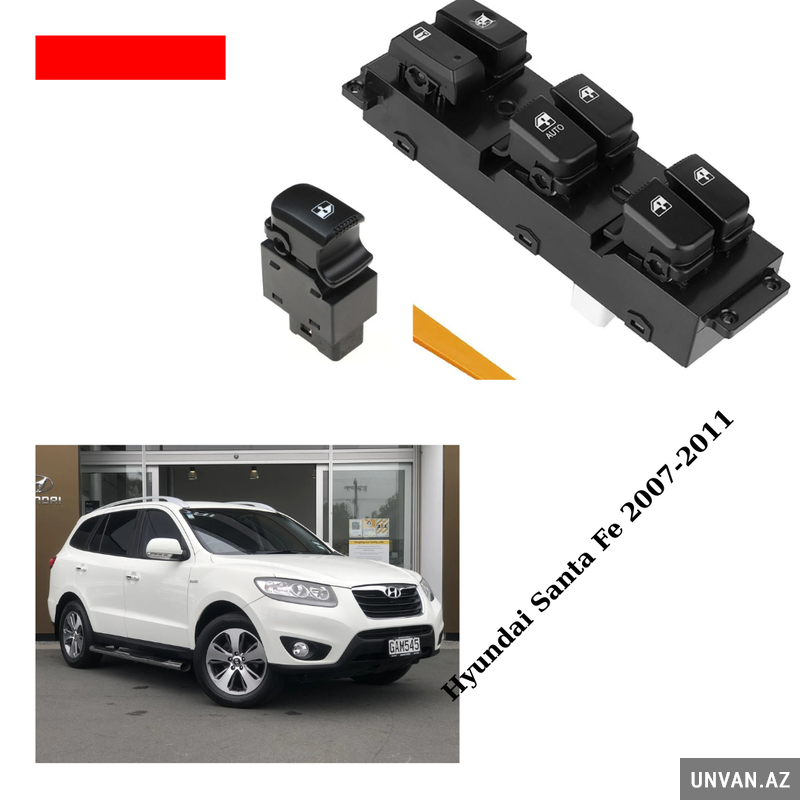 Hyundai Santa Fe 2007-2011 üçün şüşə qaldıran knopka blok sa Hyundai Santa Fe 2007-2011 üçün şüşə qaldıran knopka blok sa