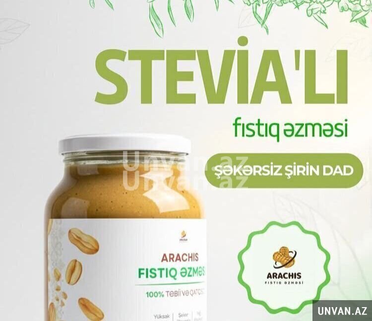 Stevialı fıstıq əzməsi Stevialı fıstıq əzməsi