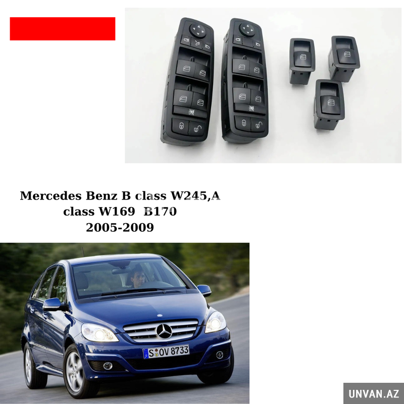 Mercedes Benz B class üçün şüşə qaldıran knopka blok satılır Mercedes Benz B class üçün şüşə qaldıran knopka blok satılır
