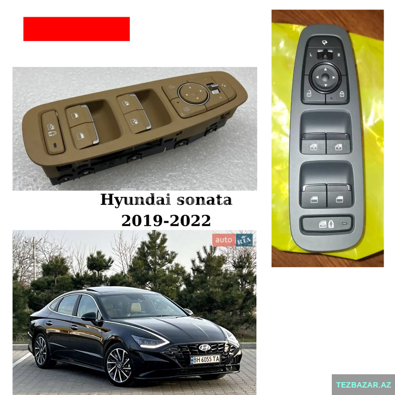 Hyundai sonata 2019-2022 üçün şüşə qaldıran knopka blok satı Hyundai sonata 2019-2022 üçün şüşə qaldıran knopka blok satı