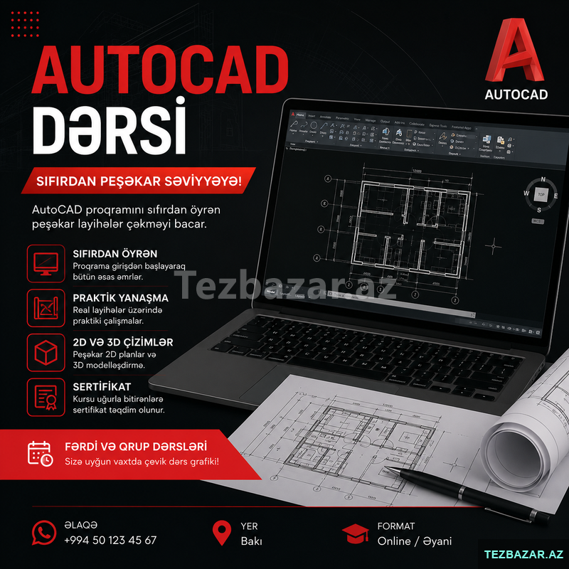 Autocadda ilkin biliklərin öyrədilməsi Autocadda ilkin biliklərin öyrədilməsi