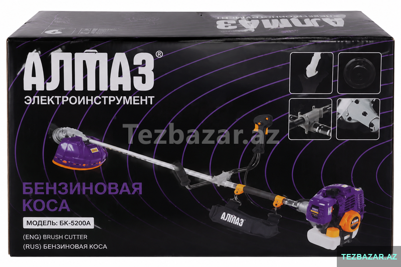 Almaz 52cc benzinlə işləyən otbiçən Almaz 52cc benzinlə işləyən otbiçən