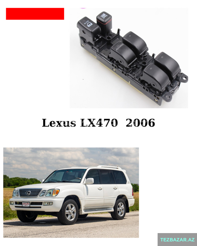 Lexus Lx470 2006 üçün şüşə qaldıran knopka blok satılır Lexus Lx470 2006 üçün şüşə qaldıran knopka blok satılır