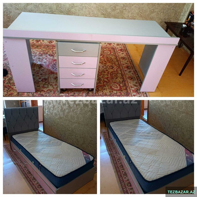 Çarpayı və yazı masası Çarpayı və yazı masası