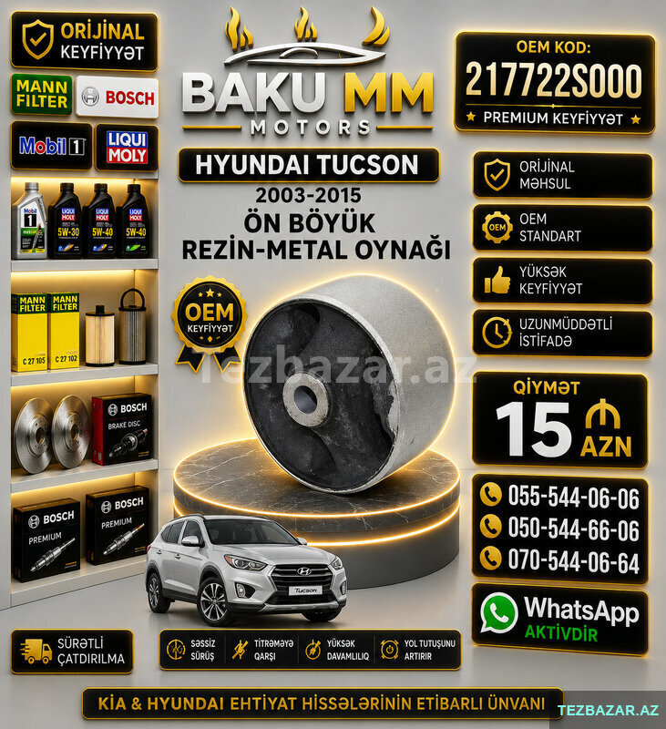 Hyundai Tucson Ön Böyük Rezin-metal Vtulkası (21772-2-s-000 Hyundai Tucson Ön Böyük Rezin-metal Vtulkası (21772-2-s-000