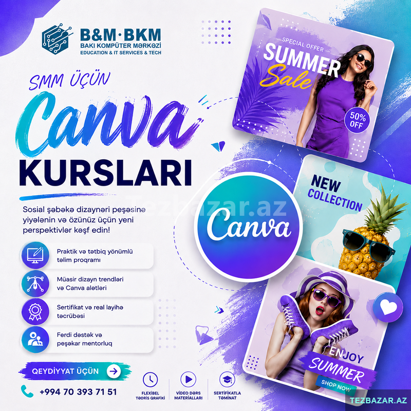 Canva kursu ilə Asan və Praktiki Şəkildə Öyrənin Canva kursu ilə Asan və Praktiki Şəkildə Öyrənin