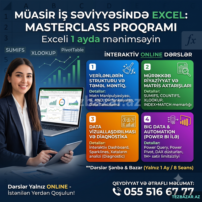 İş, Biznes və data analitikası Excel İş, Biznes və data analitikası Excel