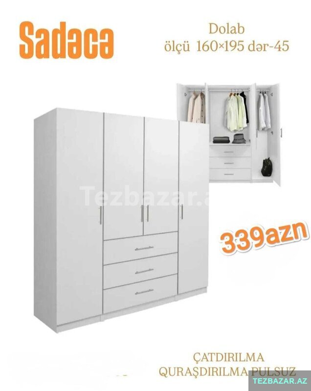4Qapılı şkaf 4Qapılı şkaf