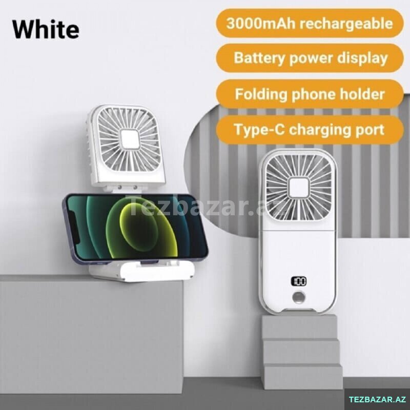 Mini Sərinkeş Telefon Tutacaqlı və 3000mAh Powerbank Mini Sərinkeş Telefon Tutacaqlı və 3000mAh Powerbank