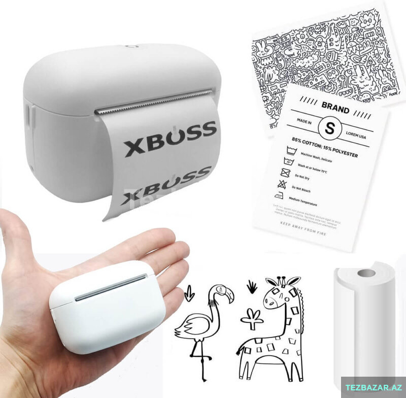 Xboss L2 Mini Printeri 304dpi Bluetooth Termal Yazıcı Xboss L2 Mini Printeri 304dpi Bluetooth Termal Yazıcı