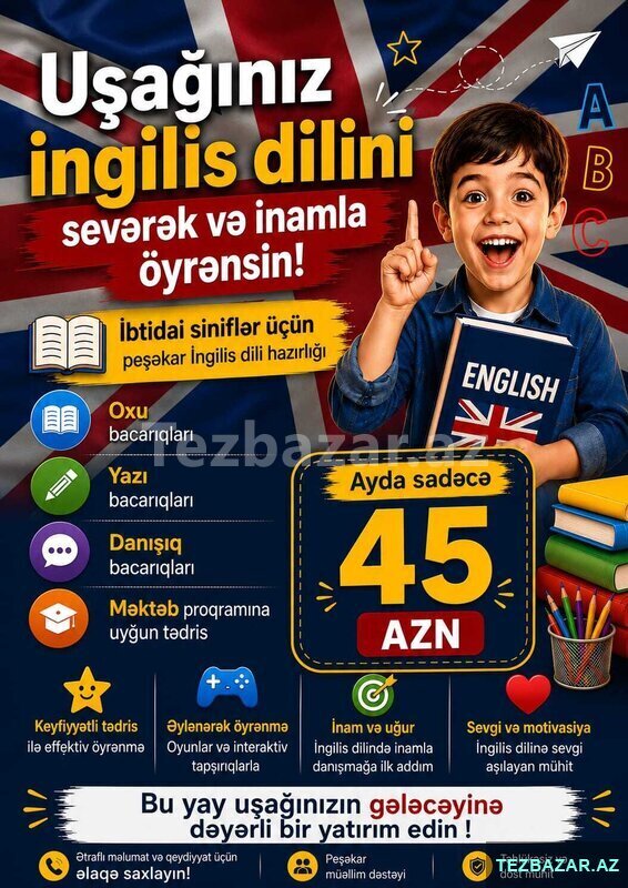 İbtidai siniflər üçün peşəkar İngilis dili hazırlığı İbtidai siniflər üçün peşəkar İngilis dili hazırlığı