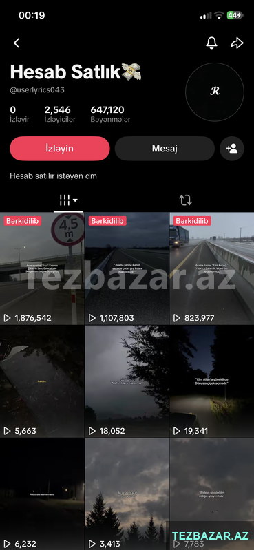Tiktok hesabı Tiktok hesabı