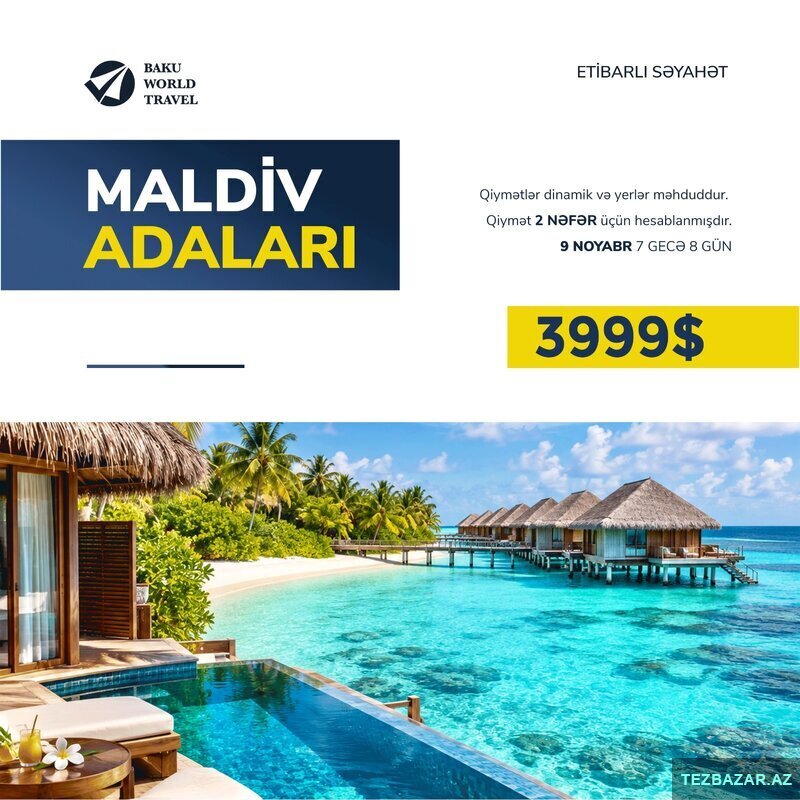 2 nəfərlik Maldiv turu 2 nəfərlik Maldiv turu